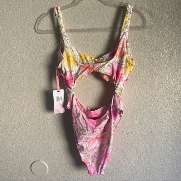Love Shack Fancy X Hurley Hibiscus Cheeky One Piece Swim Suit Floral Cut… - Picture 13 of 17